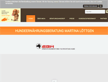 Tablet Screenshot of hundeernaehrungsberatung.com